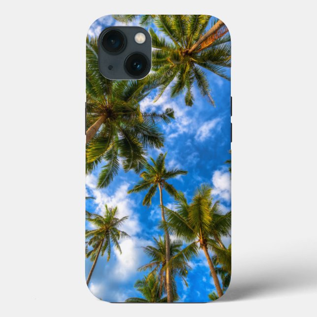 Tropical Beaches | Palm Trees on Blue Sky (Baksida)
