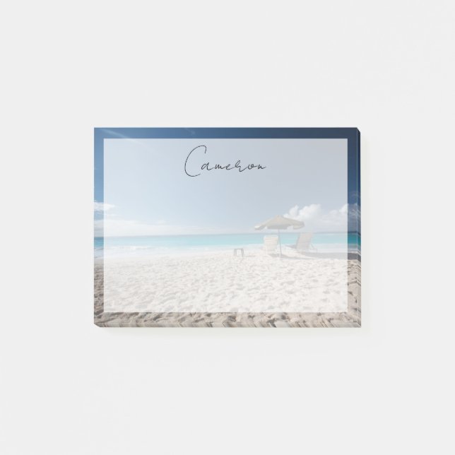 Tropical Beaches | Sandy Beach, Anguilla Post-it Block (Framsida)