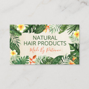 Tropical Beige Natural Handmade Hair Product Visitkort