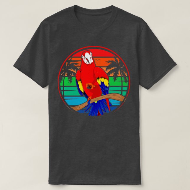 Tropical Bird Macaw Bird Watcher Parrot T Shirt (Design framsida)