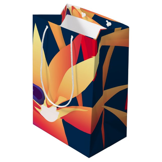Tropical Bird of Paradise Gift Bag M (Baksidan Vinklad)