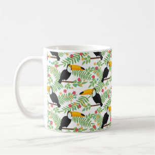 Tropical bird seamless mönster-bakgrund. Toucan Kaffemugg