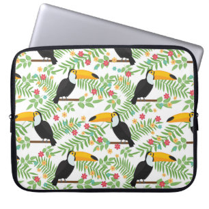 Tropical bird seamless mönster-bakgrund. Toucan Laptop Fodral