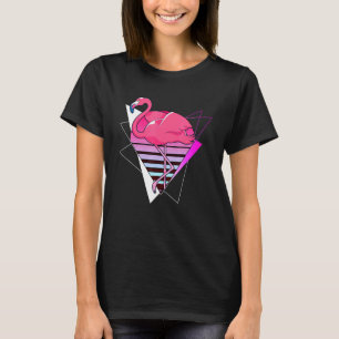 Tropical Bird Zoo Animal, 80:s konsthälsa Fl Rosa T Shirt