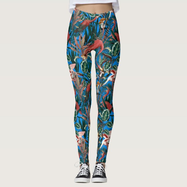 Tropical birds Leggings (Framsida)