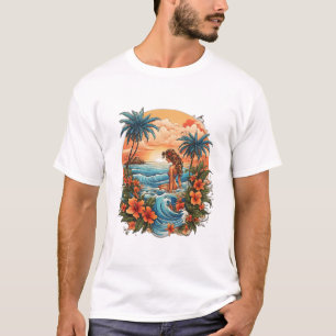 Tropical Bläck Fusion: Sailor Jerry Tattoo Art T Shirt