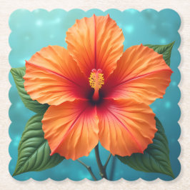 Tropical Blaze: Hawaiian Hibiscus Underlägg Papper