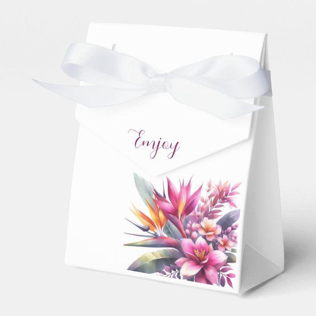 Tropical Bliss-Bröllop Presentaskar (Framsidan Sidan)