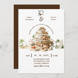 Tropical Bliss | Personlig Beach Wedcake Inbjudningar