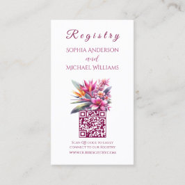 Tropical Bliss-Registry-Honeymoon Visitkort