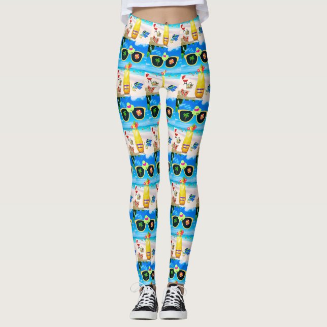 Tropical Bliss Vibes Leggings  (Framsida)