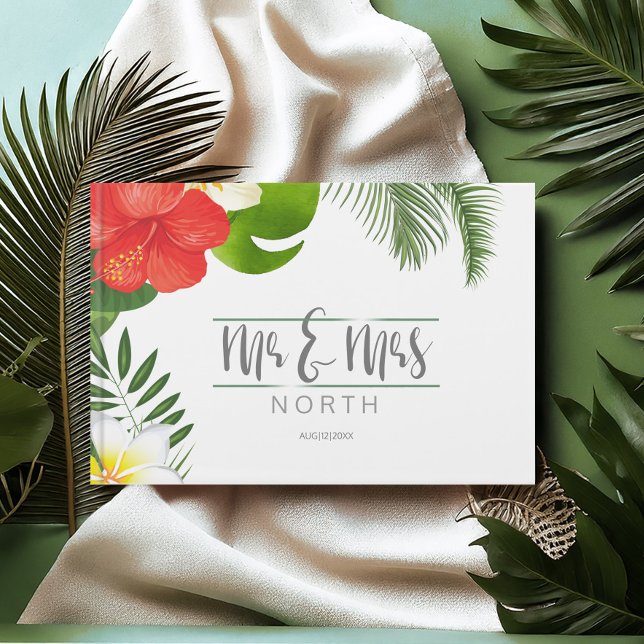 Tropical Blommigt Bröllop ID475 Gästböcker (Skapare uppladdad)