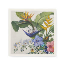Tropical Blommigt Cocktail Napkin