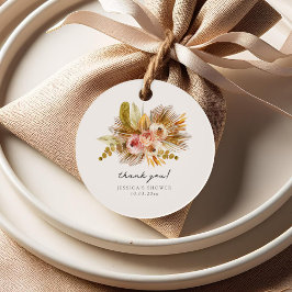 Tropical blomster vintage tack gåvor etiketter