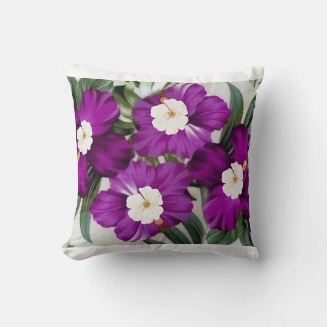 Tropical Bloom Pillow - Vibrant Blommigt Elegance. Kudde (Framsida)