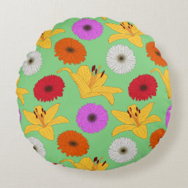 Tropical Blossom Rund Kudde