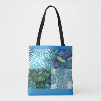 Tropical Blue Hawaii Crazy Quilt Tygkasse