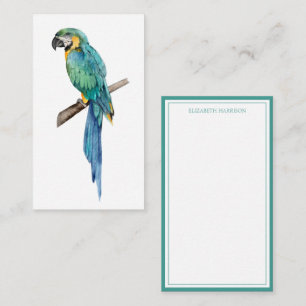 Tropical Blue Macaw Personlig Anteckningskort