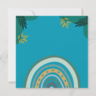 Tropical blue teal julkort