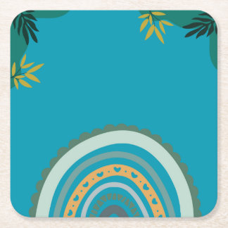 Tropical blue teal  underlägg papper kvadrat