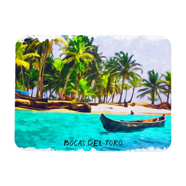 Tropical Bocas del Toro Panama Magnet (Horisontell)