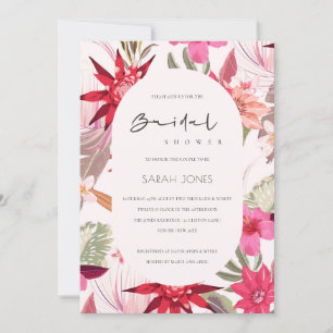 Tropical Boho Blommigt Möhippa Inbjudan