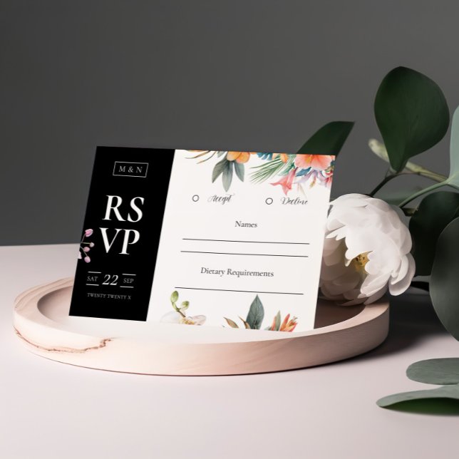 Tropical Boho Bröllop OSA Card (Skapare uppladdad)