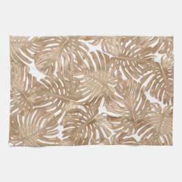 Tropical Boho Brown Jungle Lövs Kökshandduk