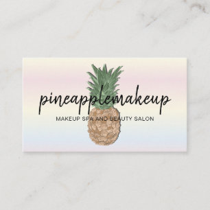 Tropical Boho Chic Pineapple HoloGraph Visitkort