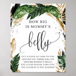 Tropical boho hur stort är mamma Bbelly-signalspel Poster