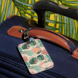Tropical Boho Monstera Personlig Sommar Helgdag Bagagebricka