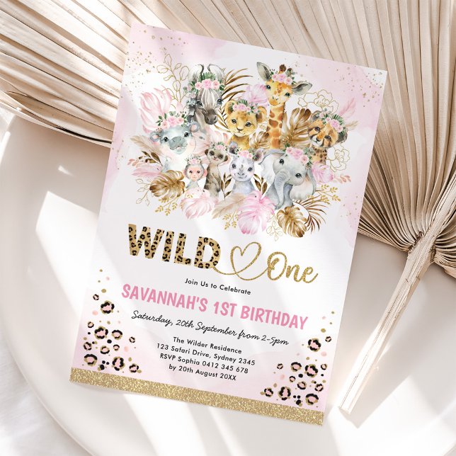 Tropical Boho Safari Animals Baby Shower Inbjudningar (Skapare uppladdad)