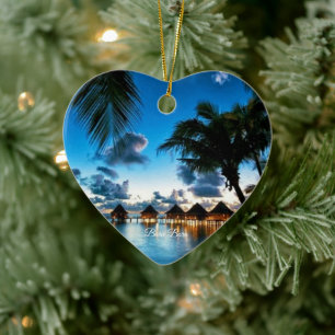 Tropical Bora Bora Julgransprydnad Keramik