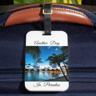 Tropical Bora Bora Luggage Tag Bagagebricka