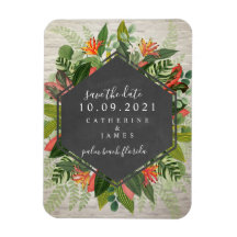 Tropical Botanical White Brick Bröllop