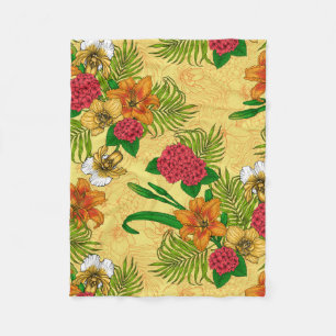 Tropical bouquet fleecefilt