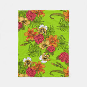 Tropical bouquet fleecefilt