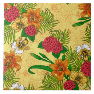 Tropical bouquet kakelplatta