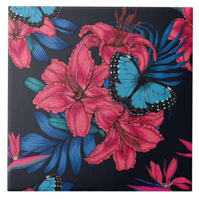 Tropical bouquet kakelplatta (Framsidan)