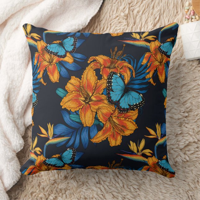 Tropical bouquet kudde (Filt)