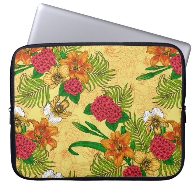 Tropical bouquet laptop fodral (Framsidan)