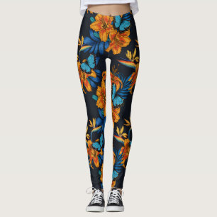 Tropical bouquet leggings