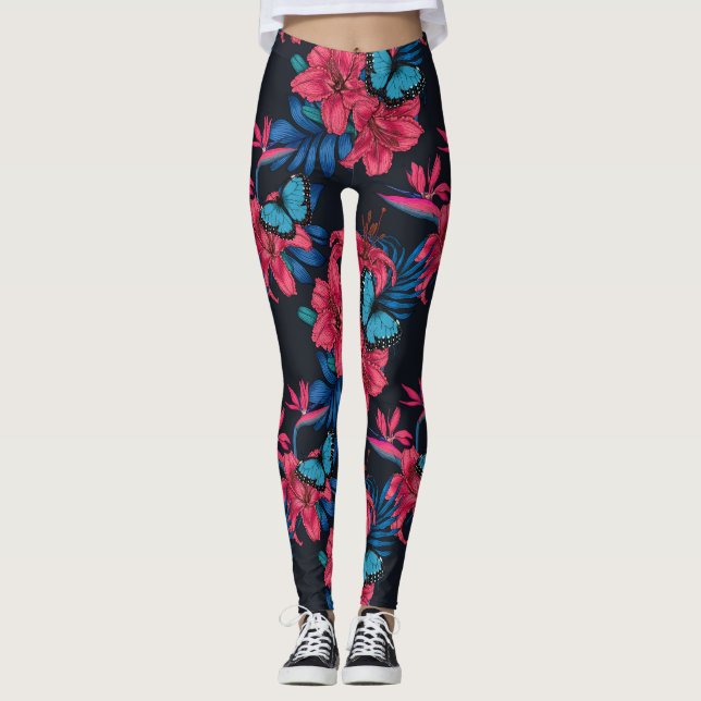 Tropical bouquet leggings (Framsida)