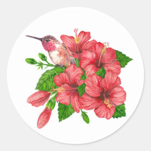 Tropical bouquet runt klistermärke