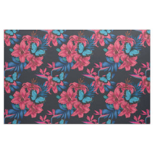 Tropical bouquet tyg