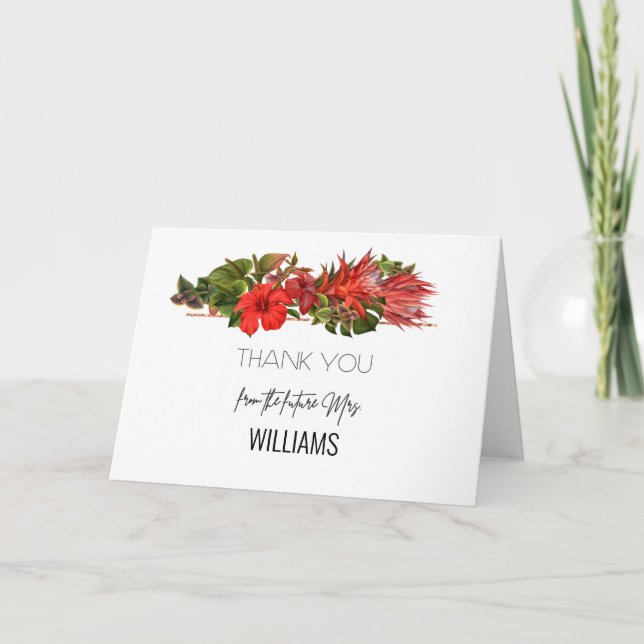 Tropical Breeze Botanical Möhippa Tack Inbjudan (Framsida)