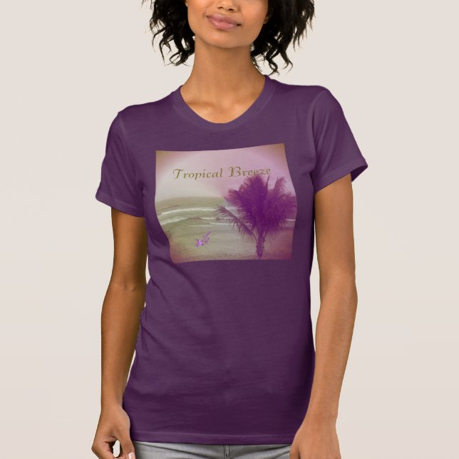 Tropical Breeze Bra Jersey Eggplant T-shirt (Framsida)