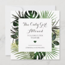 Tropical Bröllop Flower Girl Frieri Card