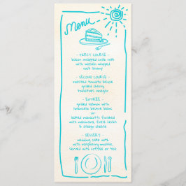 Tropical Bröllop Funky Bröllop Menu Meny