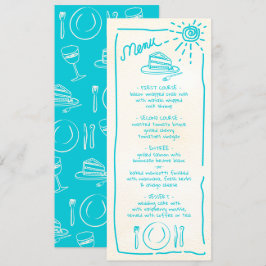 Tropical Bröllop Funky Bröllop Menu Meny